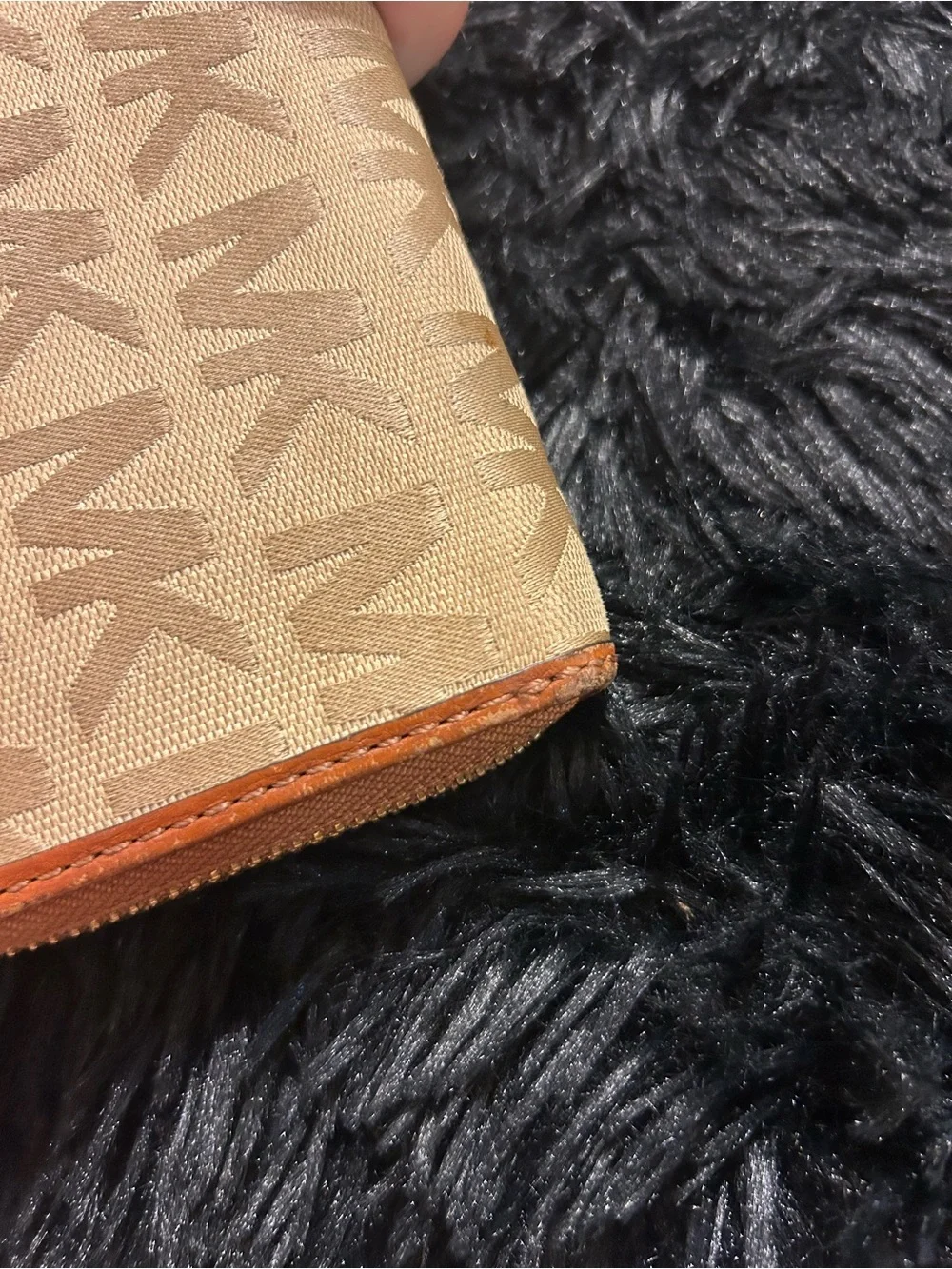 Michael Kors Jet Set Logo Jacquard Zip Around Continental Wallet | Vanilla Acorn